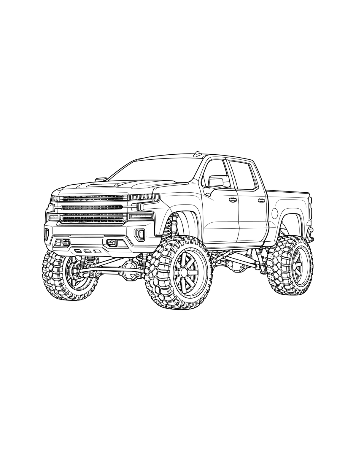 Truck trails and tailgates coloring book