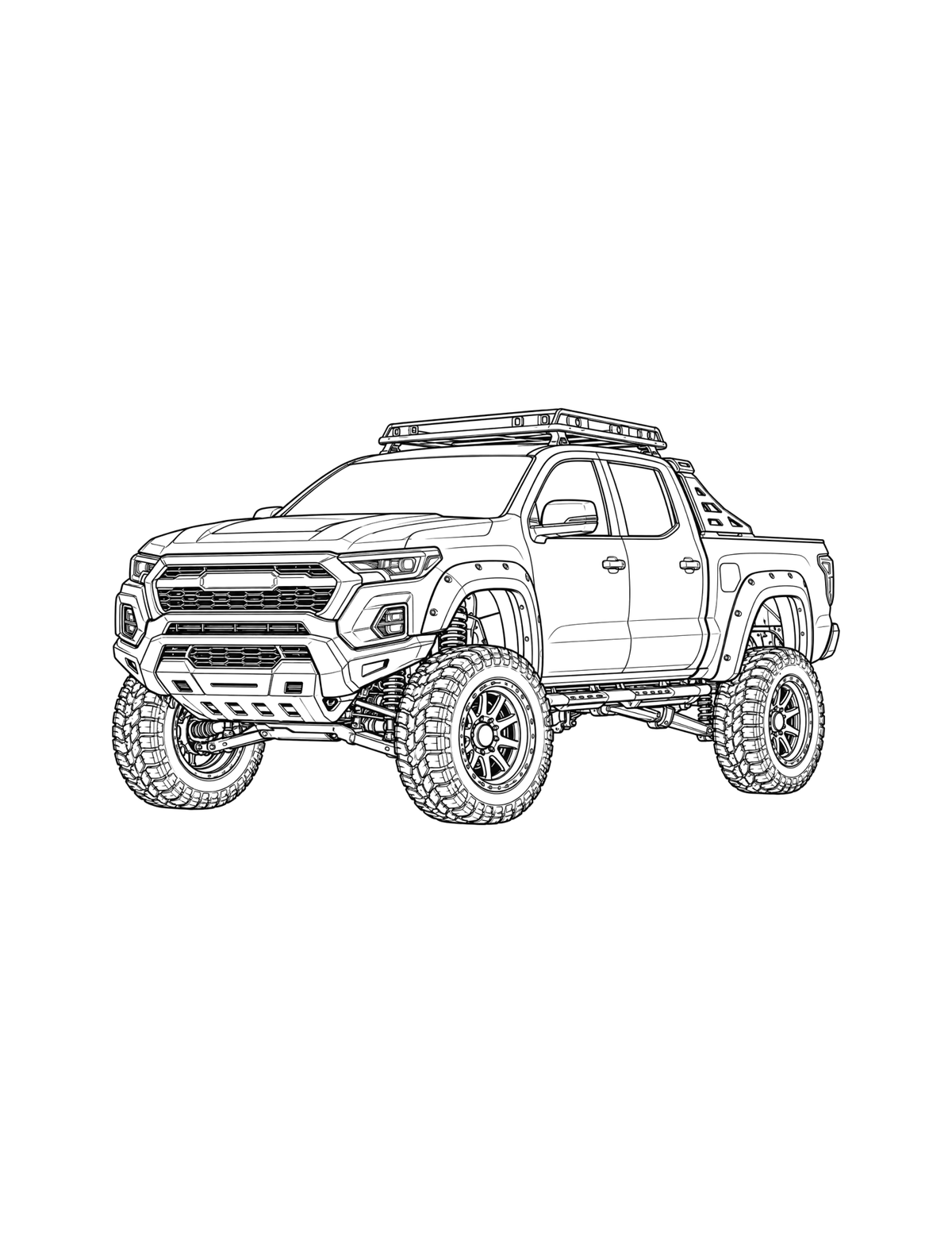 Truck trails and tailgates coloring book