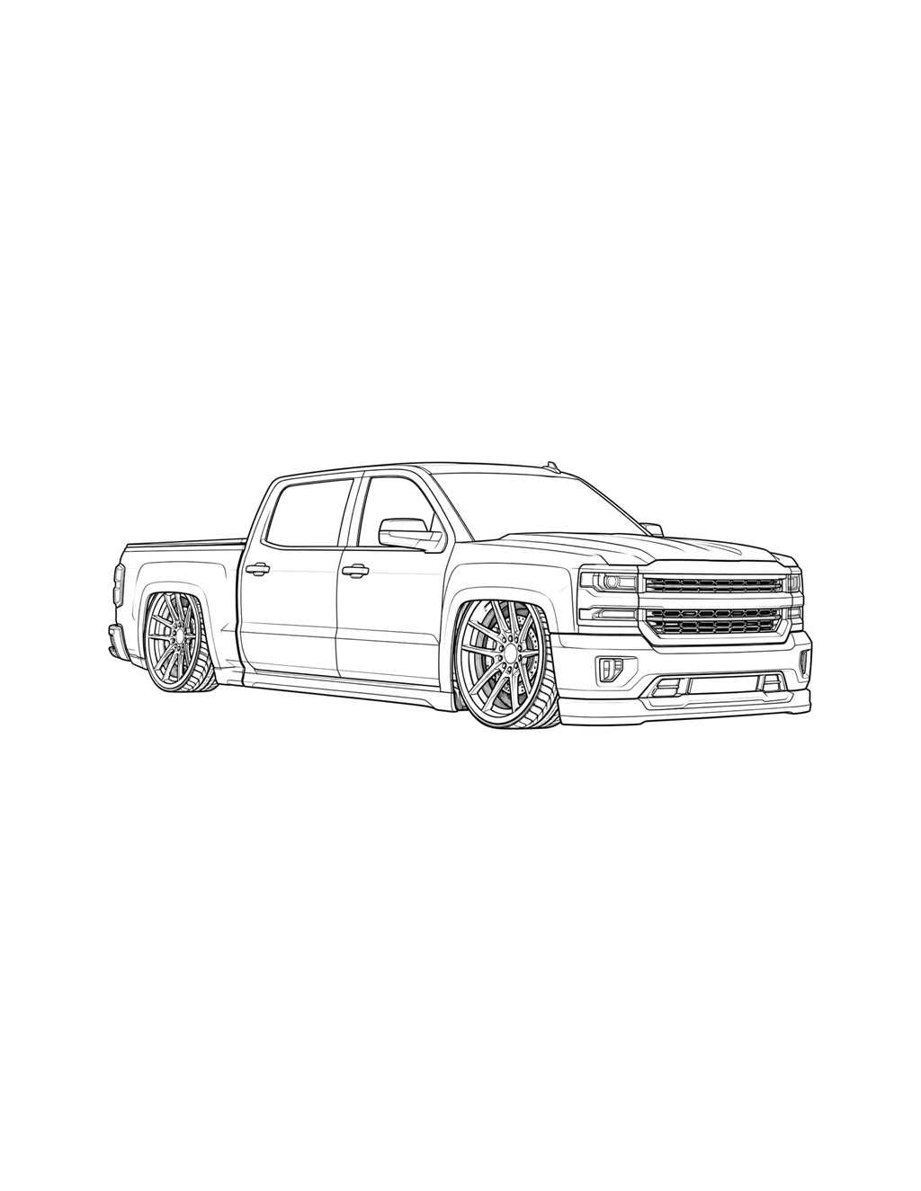 Truck trails and tailgates coloring book