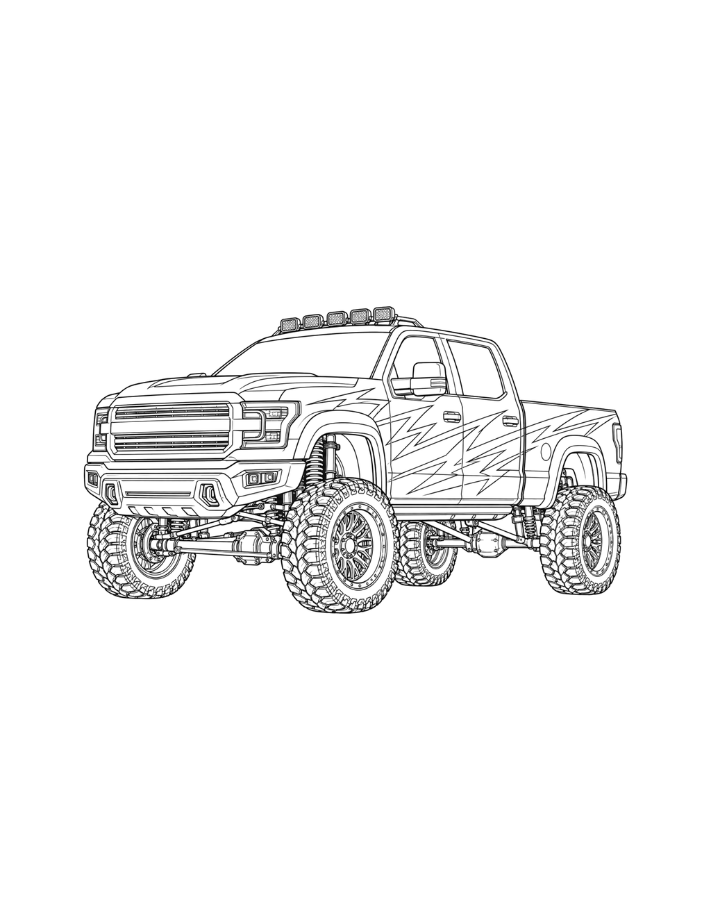 Truck trails and tailgates coloring book