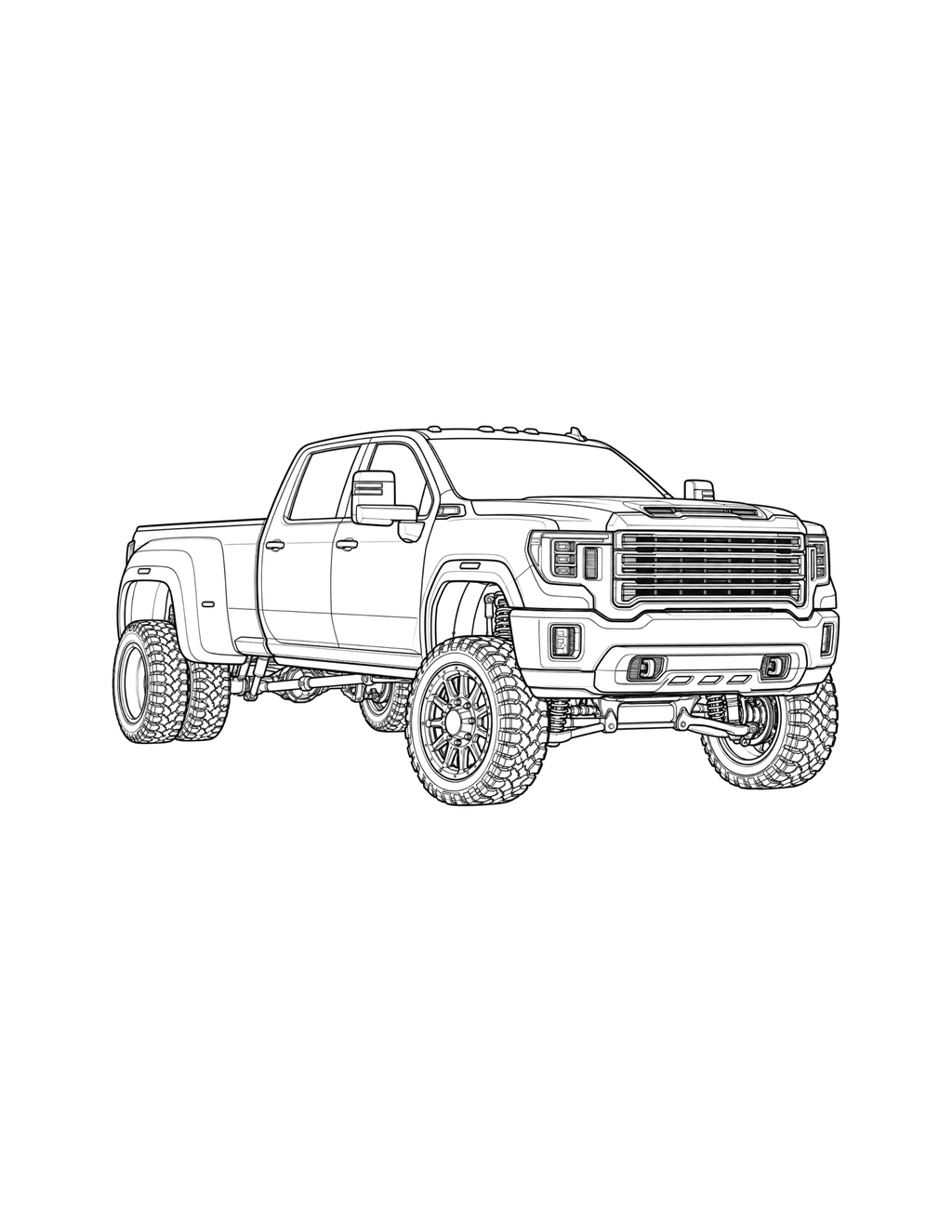 Truck trails and tailgates coloring book